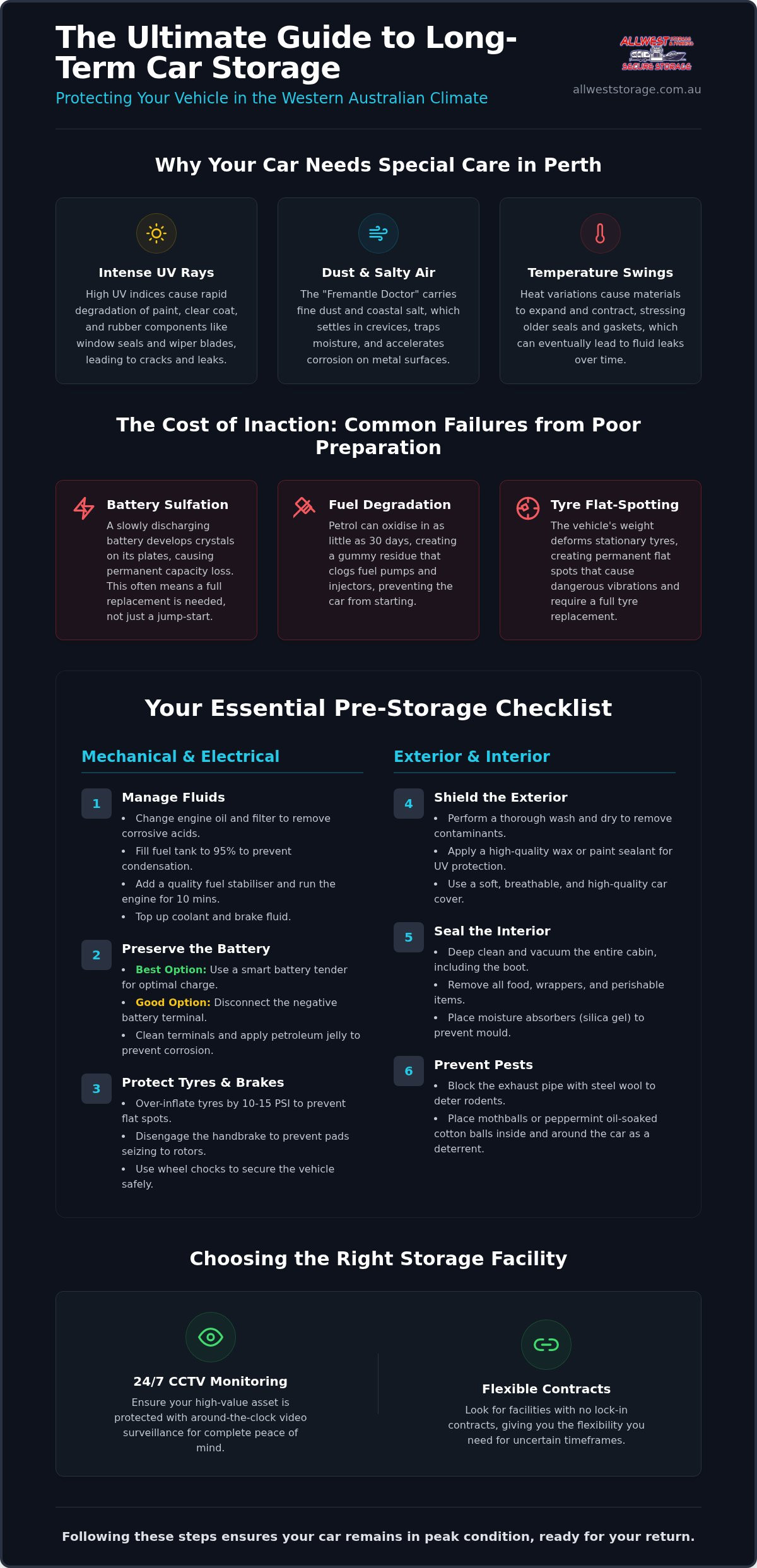 How to Prepare Your Car for Long-Term Storage in Perth