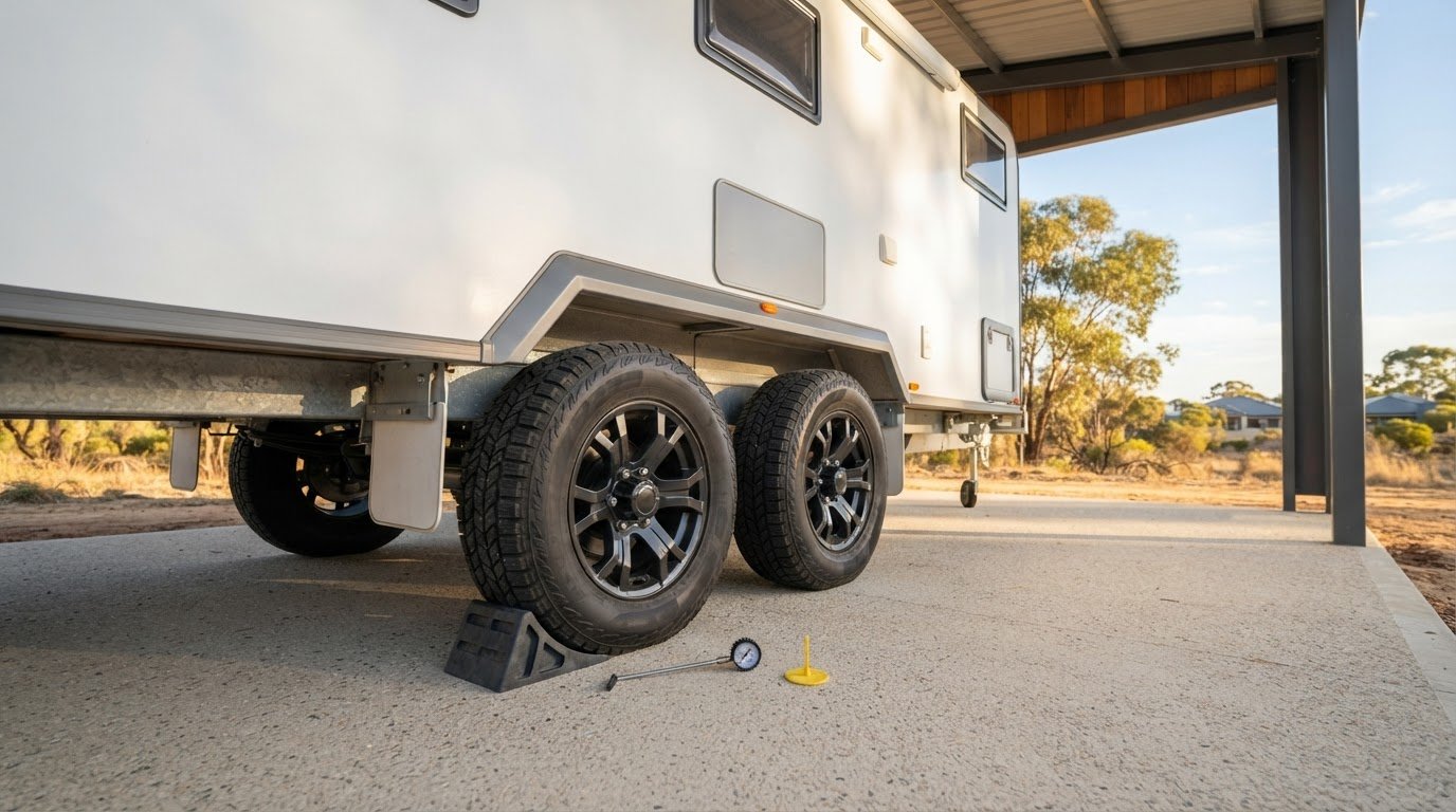 How to Prevent Tyre Flat Spots During Caravan Storage